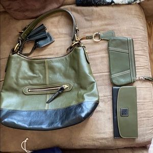 Dooney & Bourke handbag, wallet and cosmetic bag